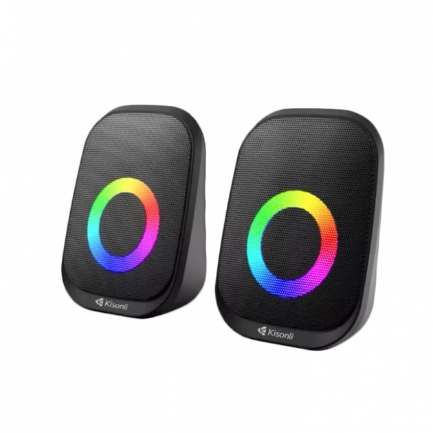 Колонки комп'ютерні Kisonli X7 RGB colorful light