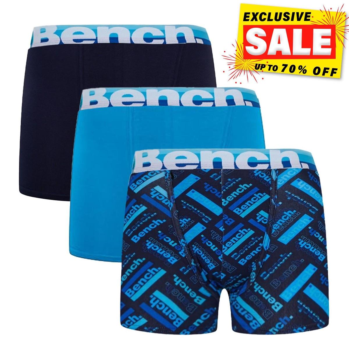 Набір трусів боксерів чоловічих анатомічних Bench Underwear Boxer Shorts 3 шт. L Блакитний/Темно-синій (467756) - фото 2 Набір трусів боксерів чоловічих анатомічних Bench Underwear Boxer Shorts 3 шт. L Блакитний/Темно-синій (467756) - фото 2