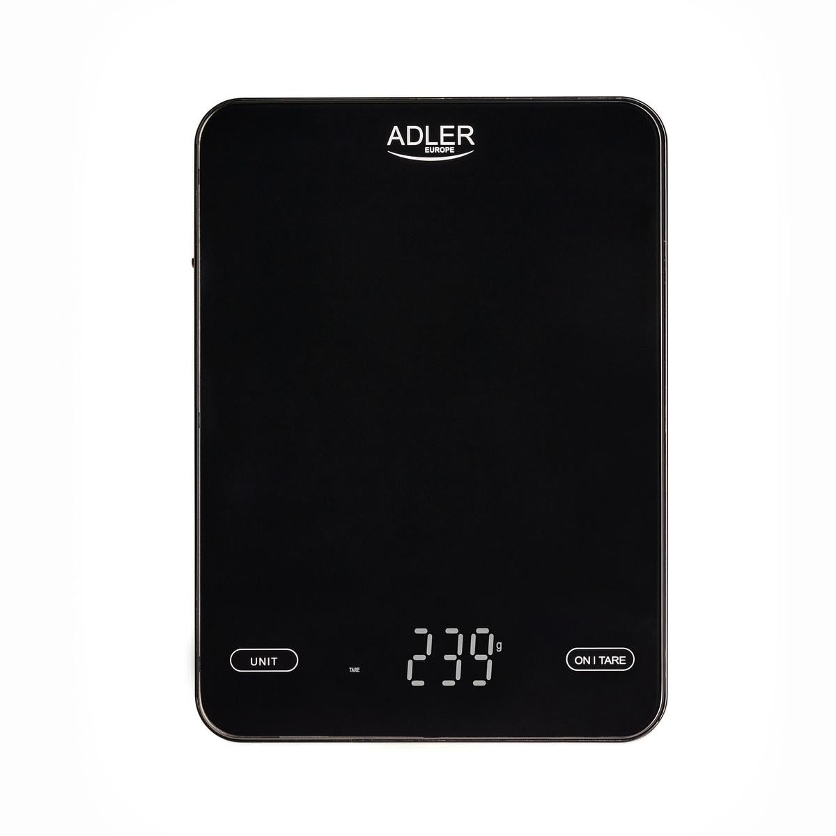 Ваги кухонні Adler AD 3177 10 кг заряджаються через USB-C Black (6893)