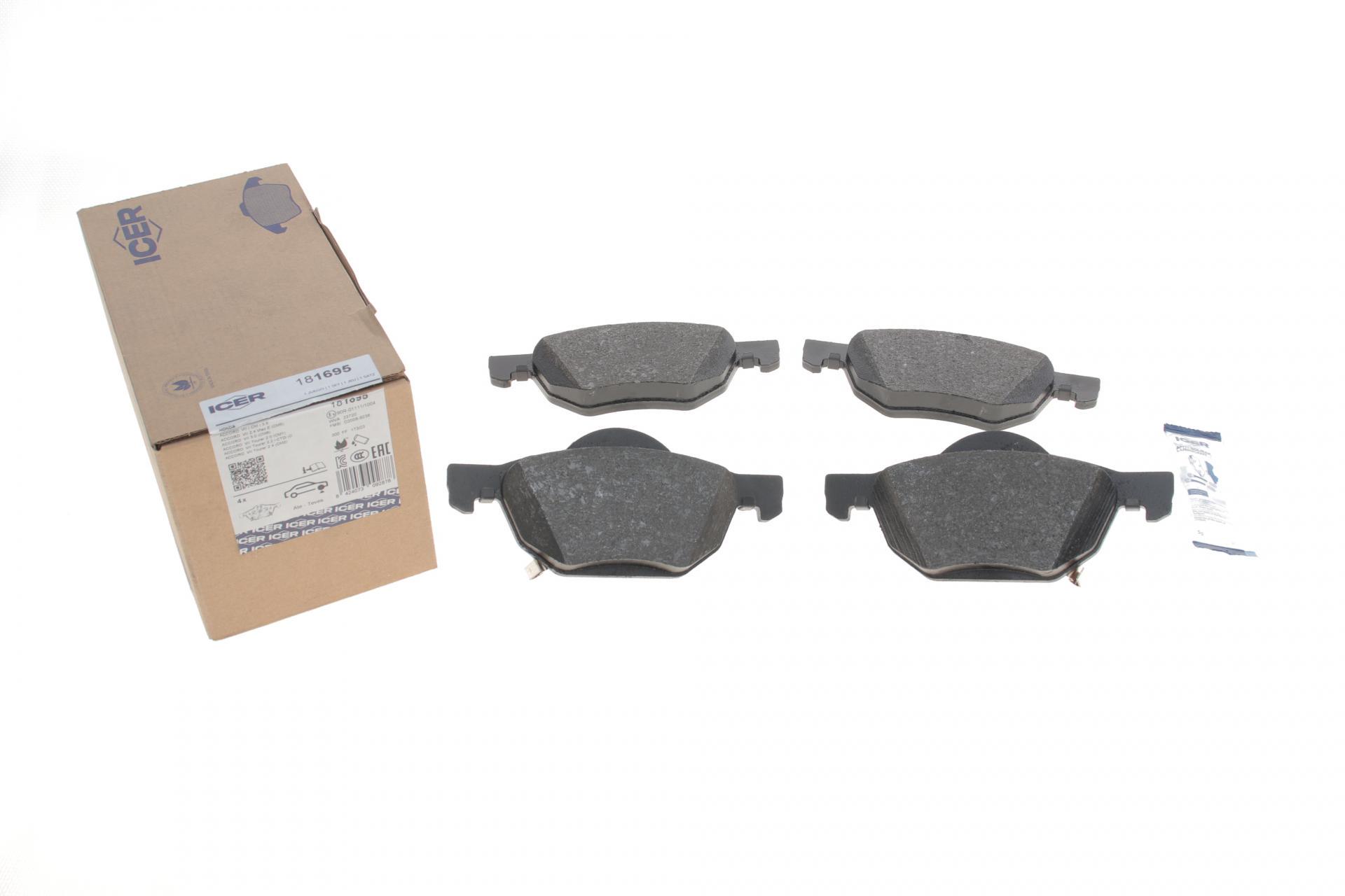 Колодки тормозные передние ICER Honda Accord VII 03-08 (181695 ICER)