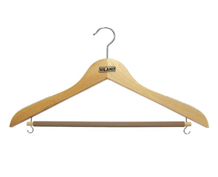 Вешалка Viland 73001 буковая для костюмов/рубашек/юбок
