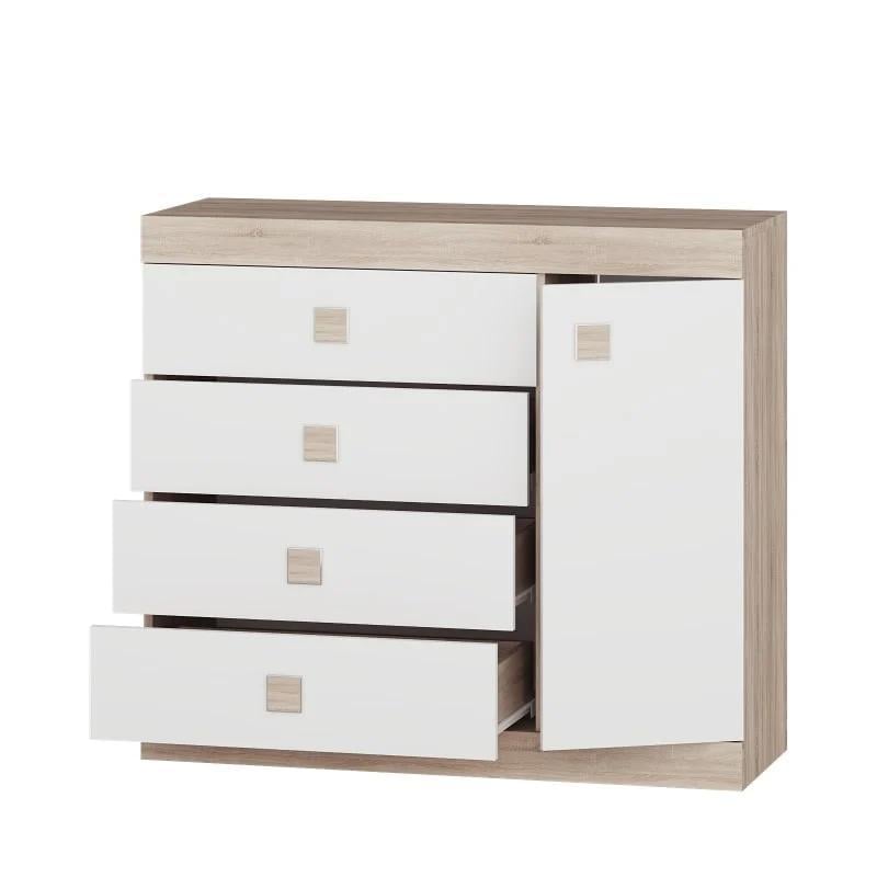 Спальня дитяча Еверест Соната Комплект 7 модульна 4 елементи Дуб сонома/Білий (DTM-2591) - фото 5 Спальня дитяча Еверест Соната Комплект 7 модульна 4 елементи Дуб сонома/Білий (DTM-2591) - фото 5