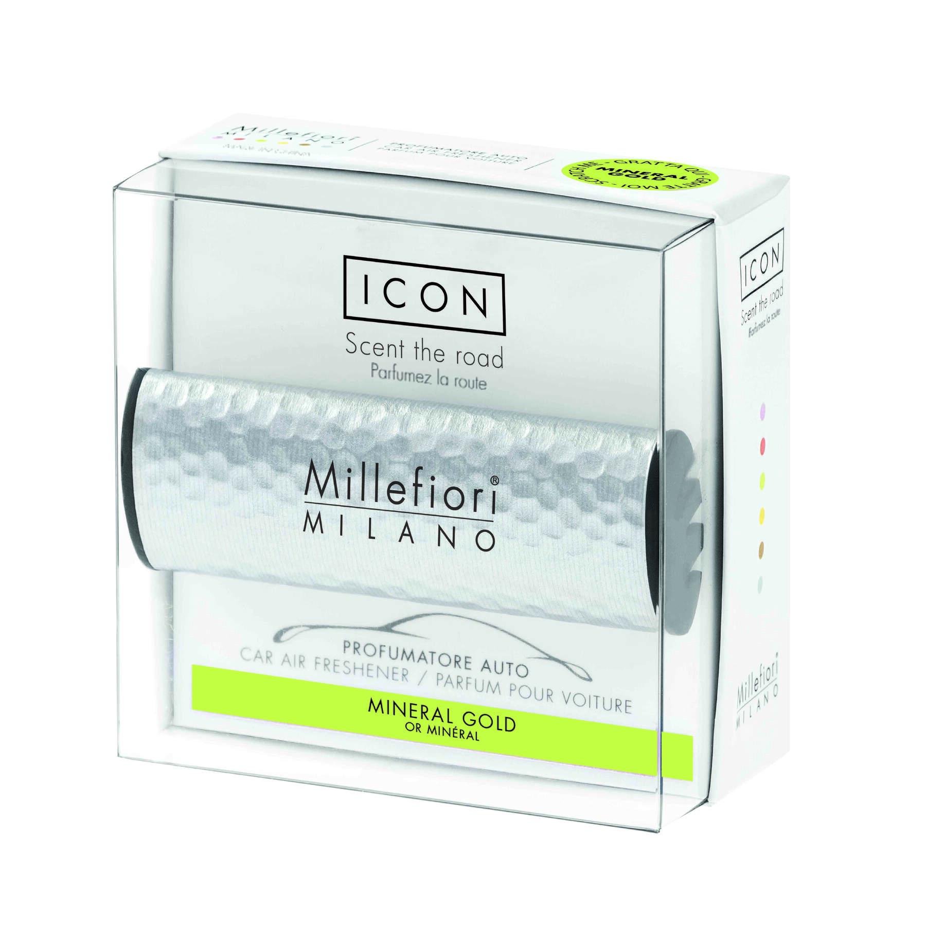 Ароматизатор автомобильный Millefiori Milano ICON Hammered metal 83-Mineral Gold (16CAR83)