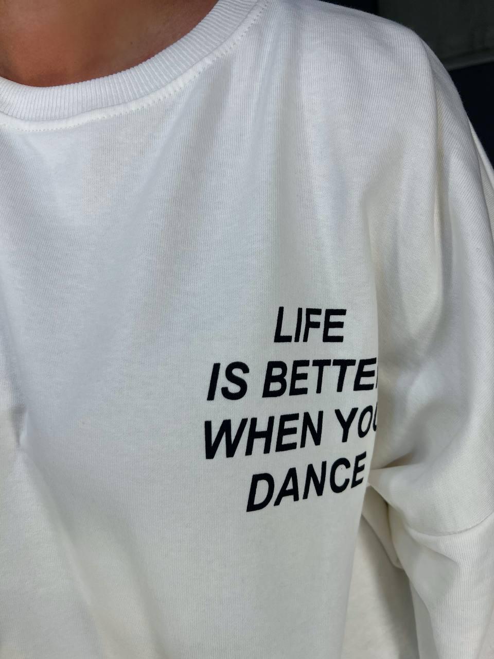 Світшот жіночий LSK 5258 довгий OS Білий (1830) - фото 8