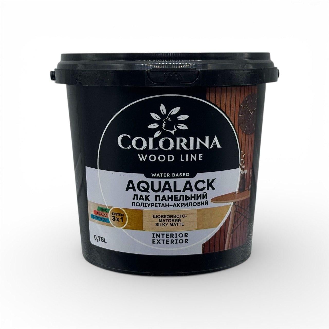 Лак панельный Colorina AQUALACK 0,75 л Шелковисто-матовый (31641557)