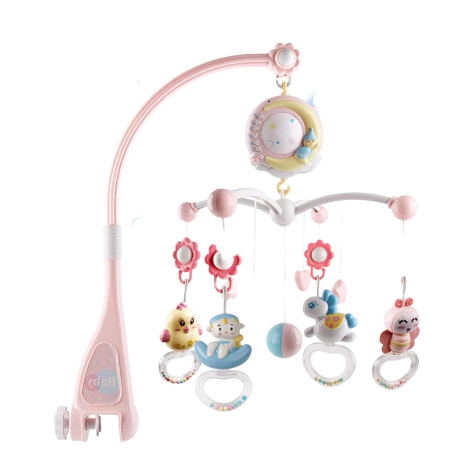 Мобиль для кроватки музыкальный Розовый