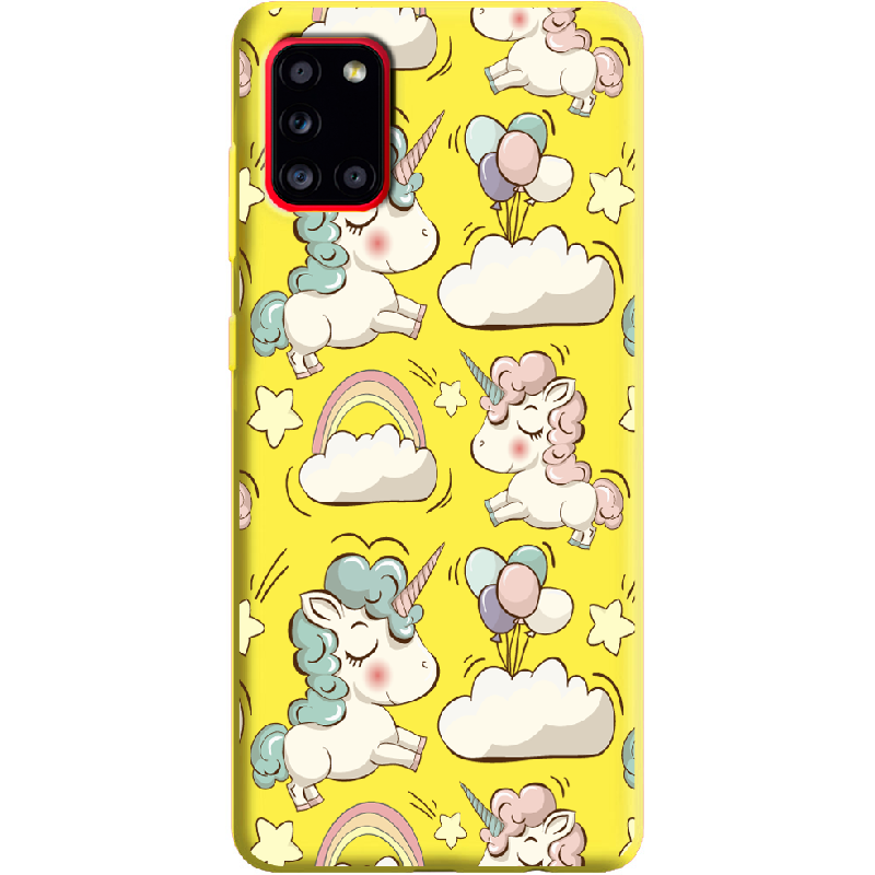 Чехол Boxface Samsung A315 Galaxy A31 Unicorns Желтый силикон (39470-cc2-39919)