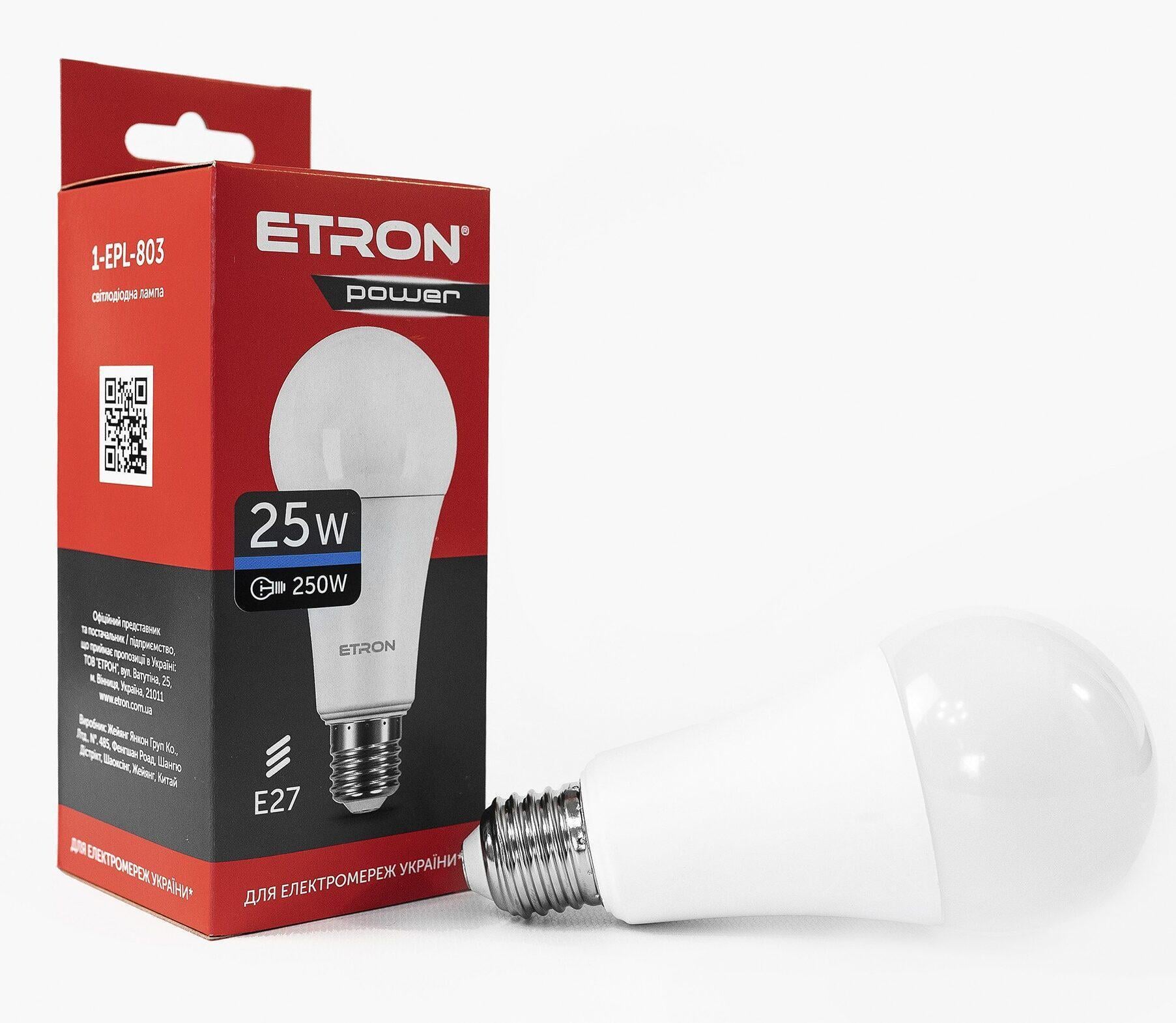 Світлодіодна лампа ETRON Power Light A67 25W 6500K E27 (1-EPL-803)
