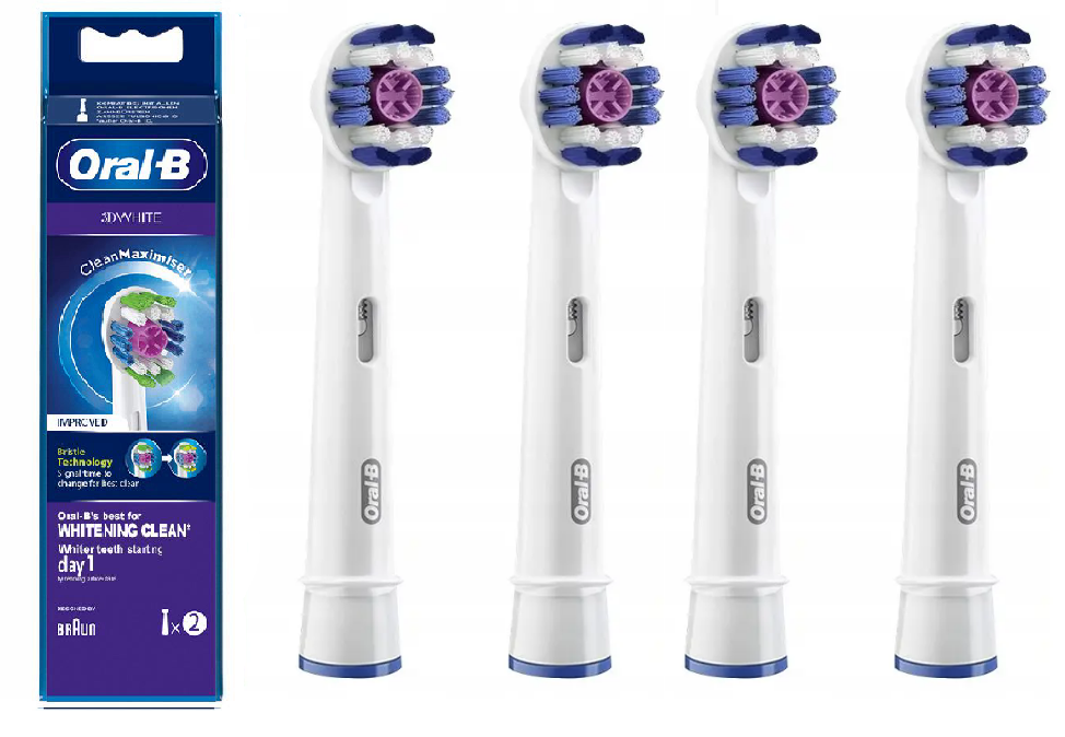 Насадки для електричної зубної щітки Braun Oral-B 3D 4 шт. White