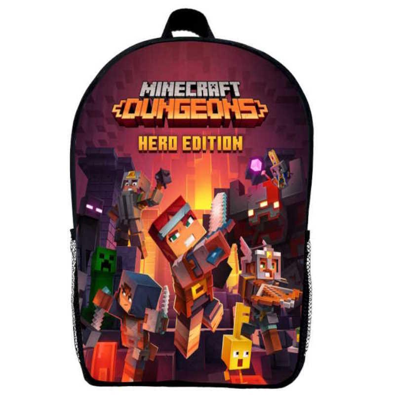 Школьный рюкзак детский с принтом Minecraft M09 29х21х9 см 5 л Черный (2181713725)