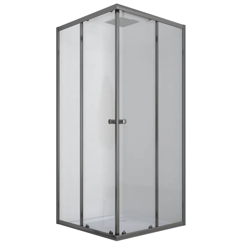 Душевая кабина без поддона MIXXUS CUBIC SC01-90x90x185-TR Graphite прозрачное стекло 4 мм (MI6907)