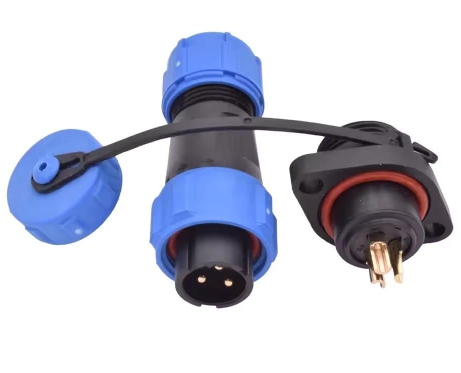 Роз'єм герметичний SP13 IP68 розетка/штекер на кабель SP13 3F-F-M 3pin 5 А (2733412104)