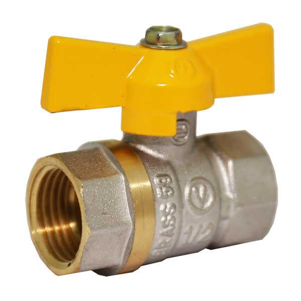 Кран шаровой Valve 602 3/4" ВВ ЖМ с проточкой (113467)