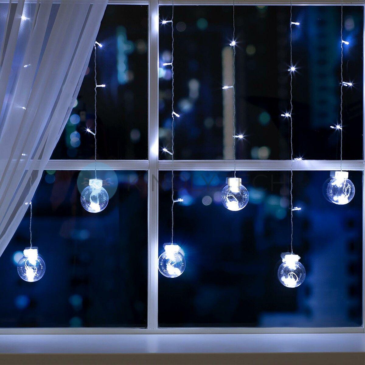 Гирлянда-штора RD 070 Шарик в шарике Белый (30)