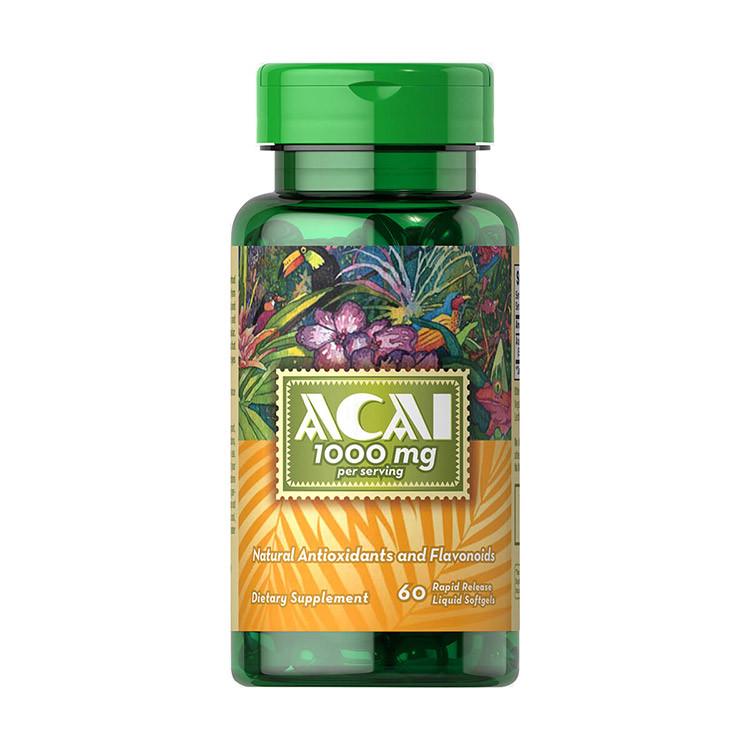 Екстракт асаї Puritan's Pride Acai 1000 мг 60 капс. (10361-01)