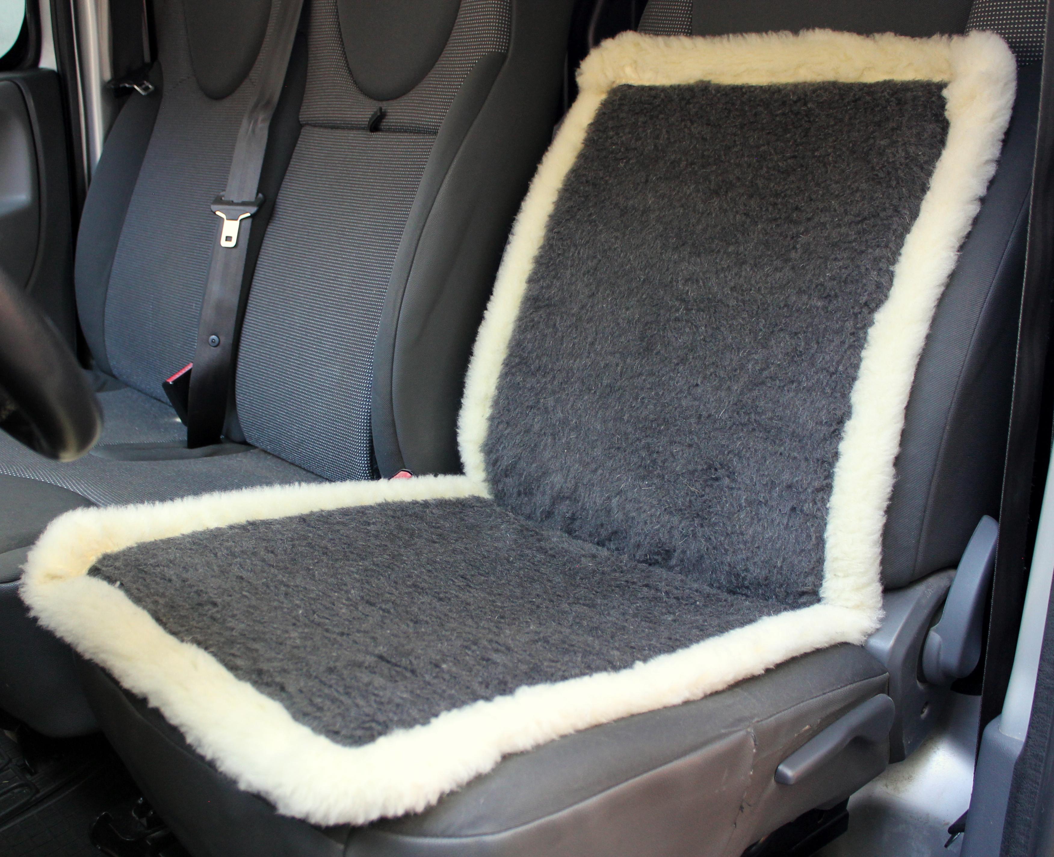 Накидки на сиденье автомобиля из овчины Sheepskin эко-шерсть 2 шт. Серый (706) Накидки на сиденье автомобиля из овчины Sheepskin эко-шерсть 2 шт. Серый (706)