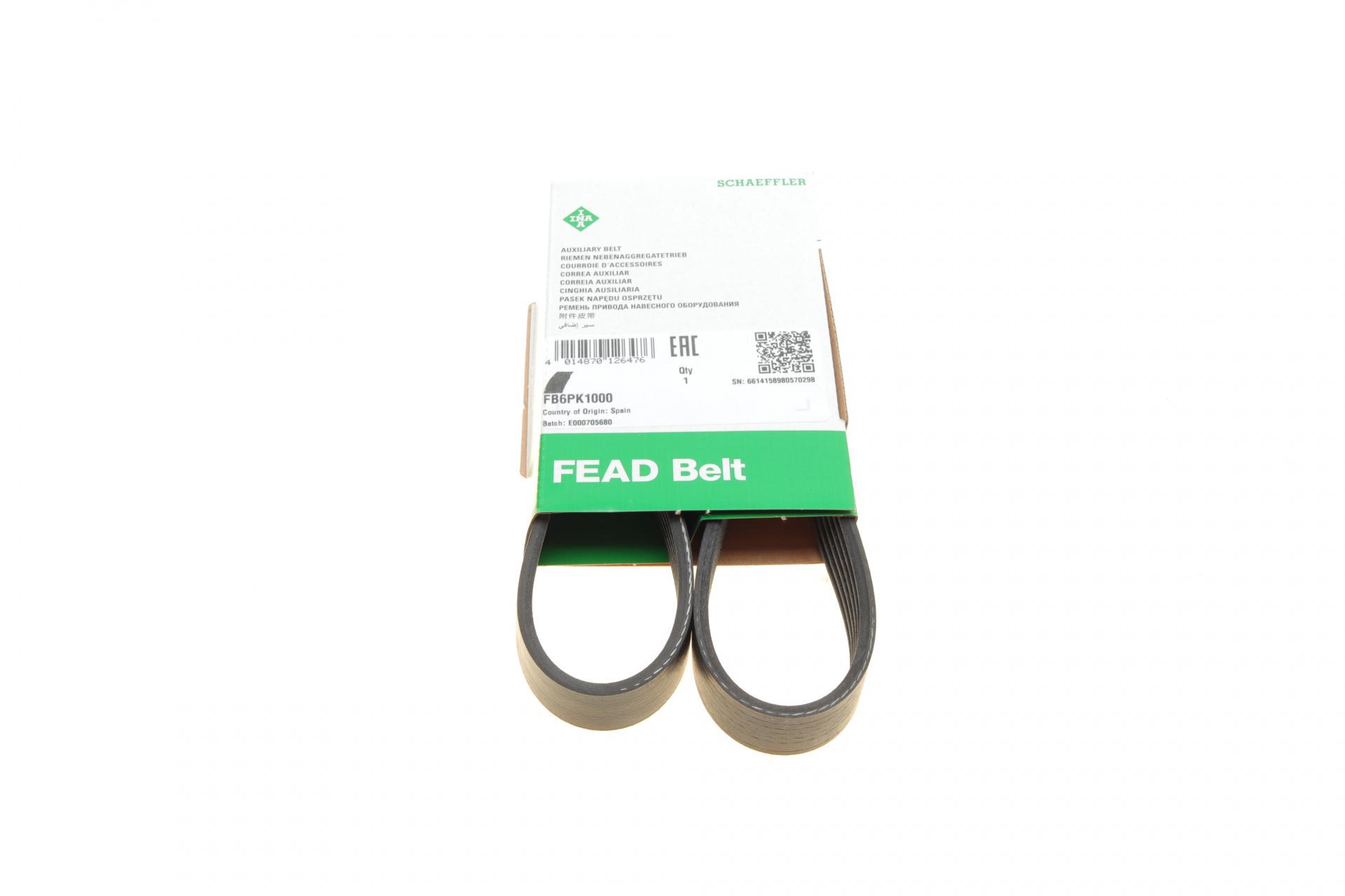Ремень генератора INA для MB OM601/602 -PS (FB 6PK1000)
