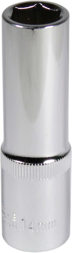 Головка торцевая высокая шестигранная Intertool 1/2 14 мм Хром ванадиум (ET-0114)