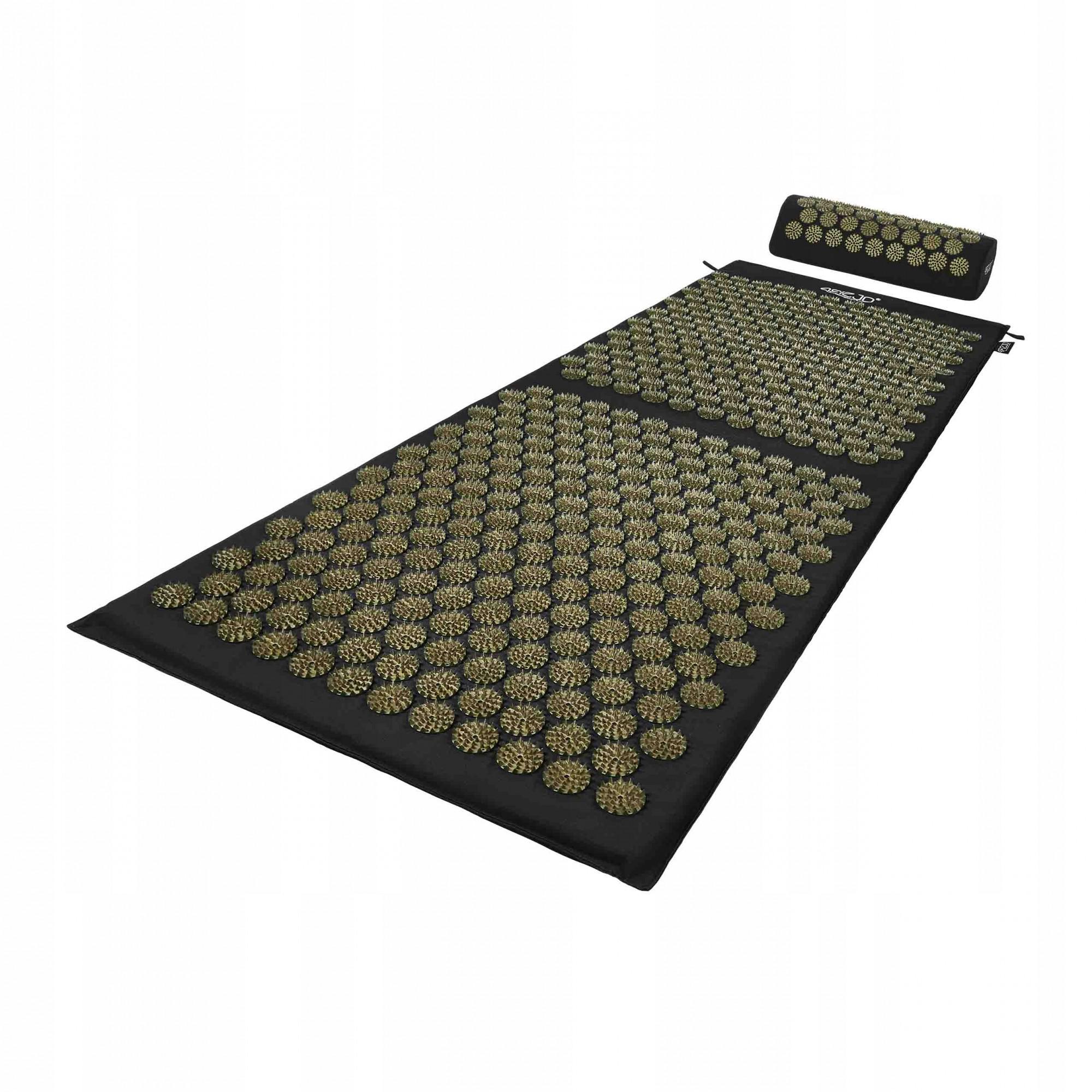 Килимок акупунктурний з валиком 4fizjo Classic Mat XL Black/Gold (P-5907739315052) - фото 2