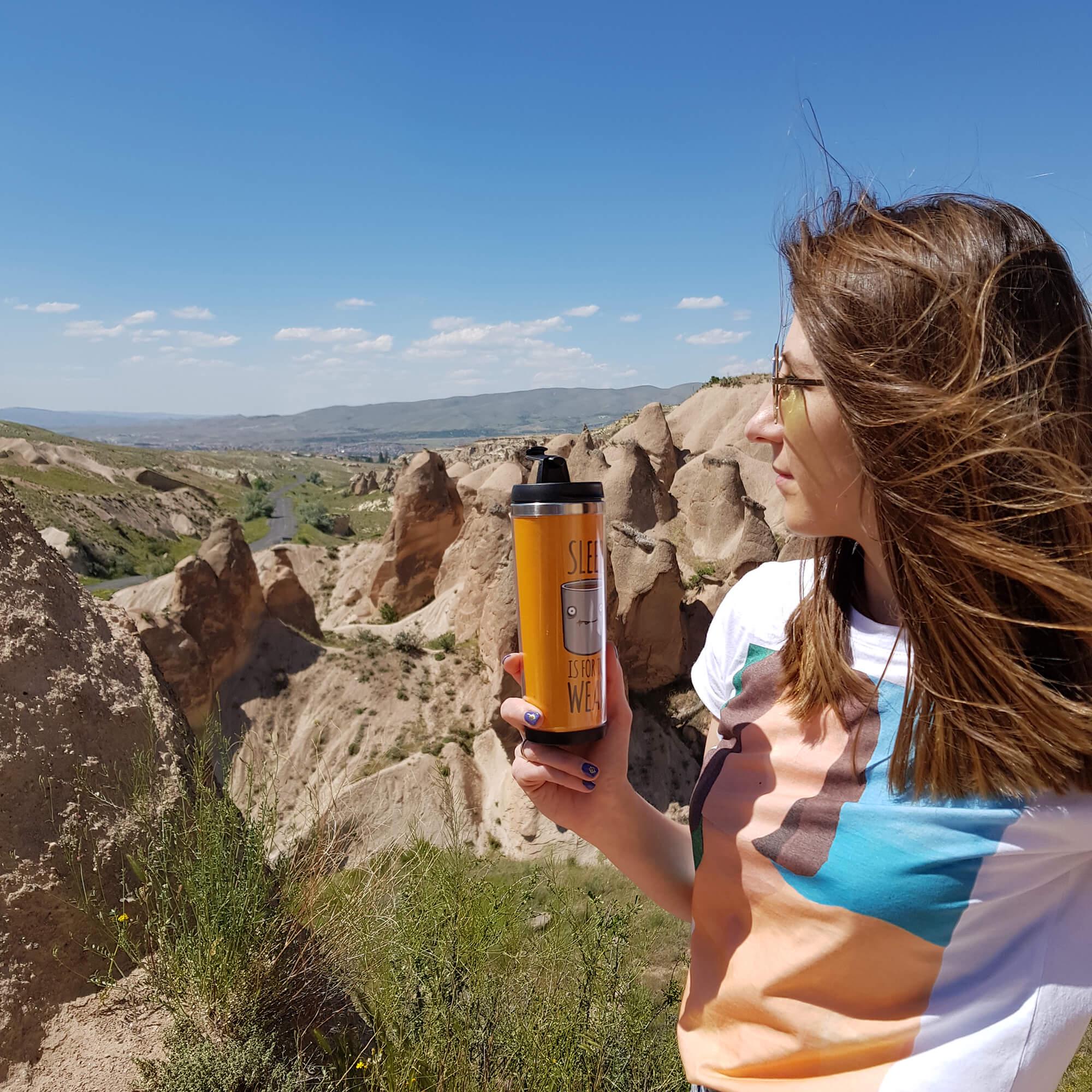 Термокружка с принтом "Sleep is for the weak" 380 мл - фото 2 Термокружка с принтом "Sleep is for the weak" 380 мл - фото 2