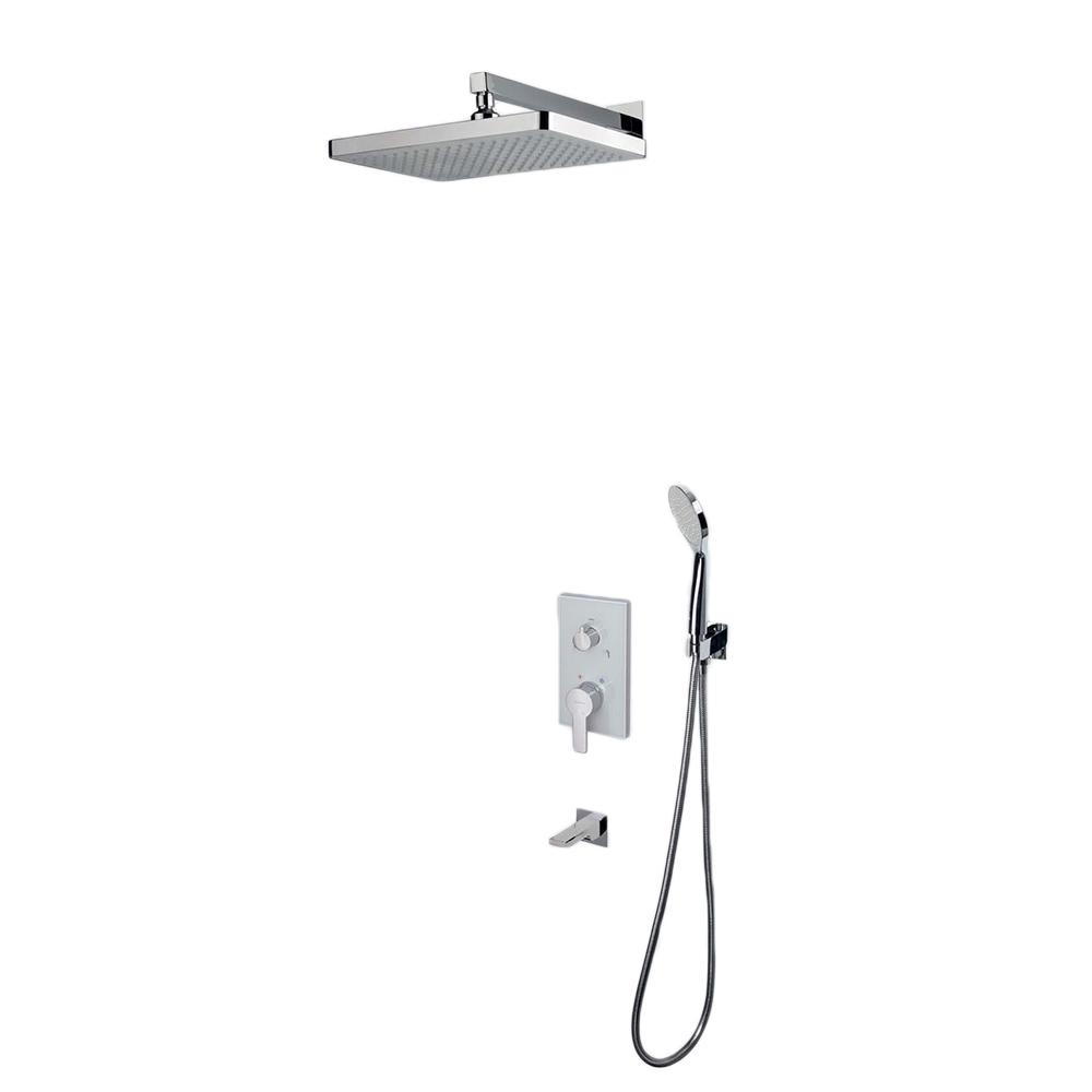 Душевая система скрытого монтажа S-Glass с тропическим душем