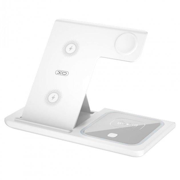 Зарядное устройство беспроводное XO WX023 15W 3в1 Белый