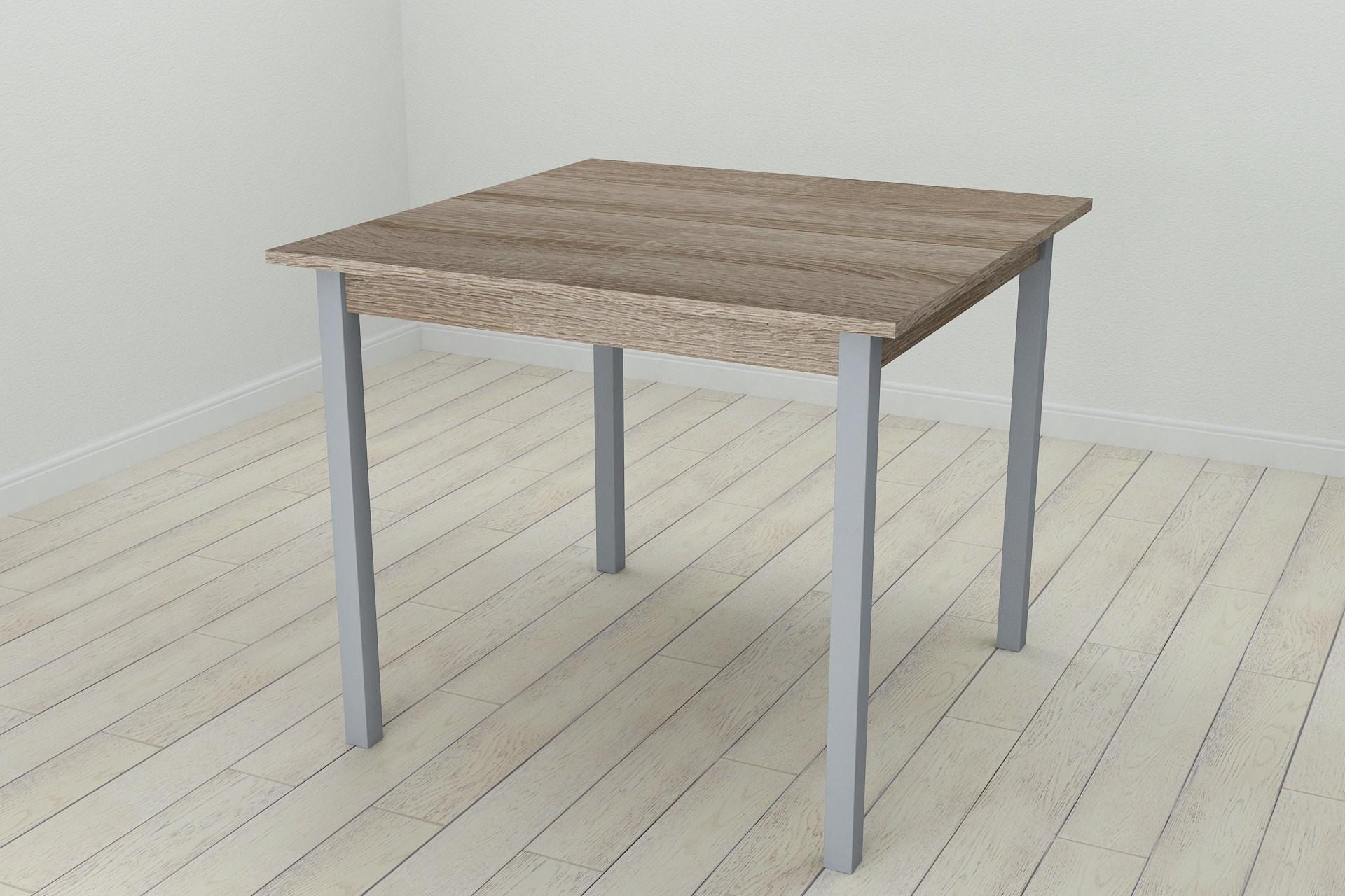 Обеденный стол Ferrum-decor Диего ДСП 16 мм 75x90x90 см Серый/Сонома Трюфель (FRD-106316)