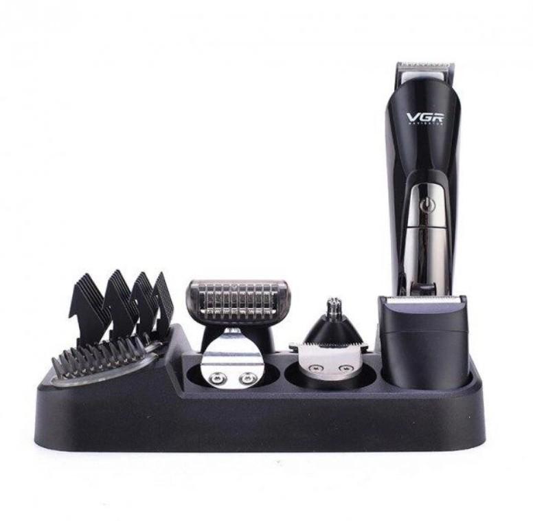Машинка для стрижки VGR V-012 5 Вт 6в1 акумуляторна Black (784779520)
