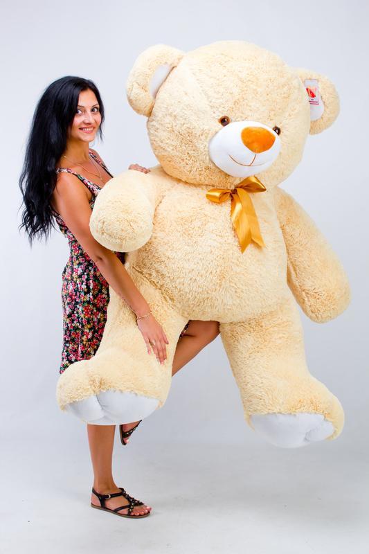 М'яка іграшка Великий ведмідь плюш/синтепон/холофайбер 200 см Персиковий (10950662)