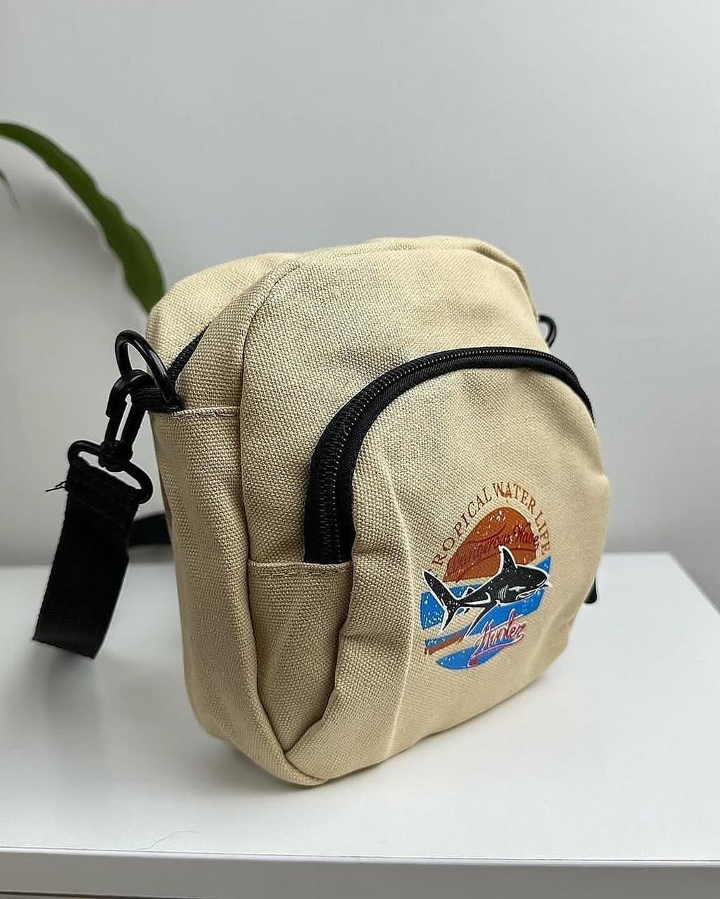 Сумка через плече крос боді Tropical Water life Бежевий (2687481072)