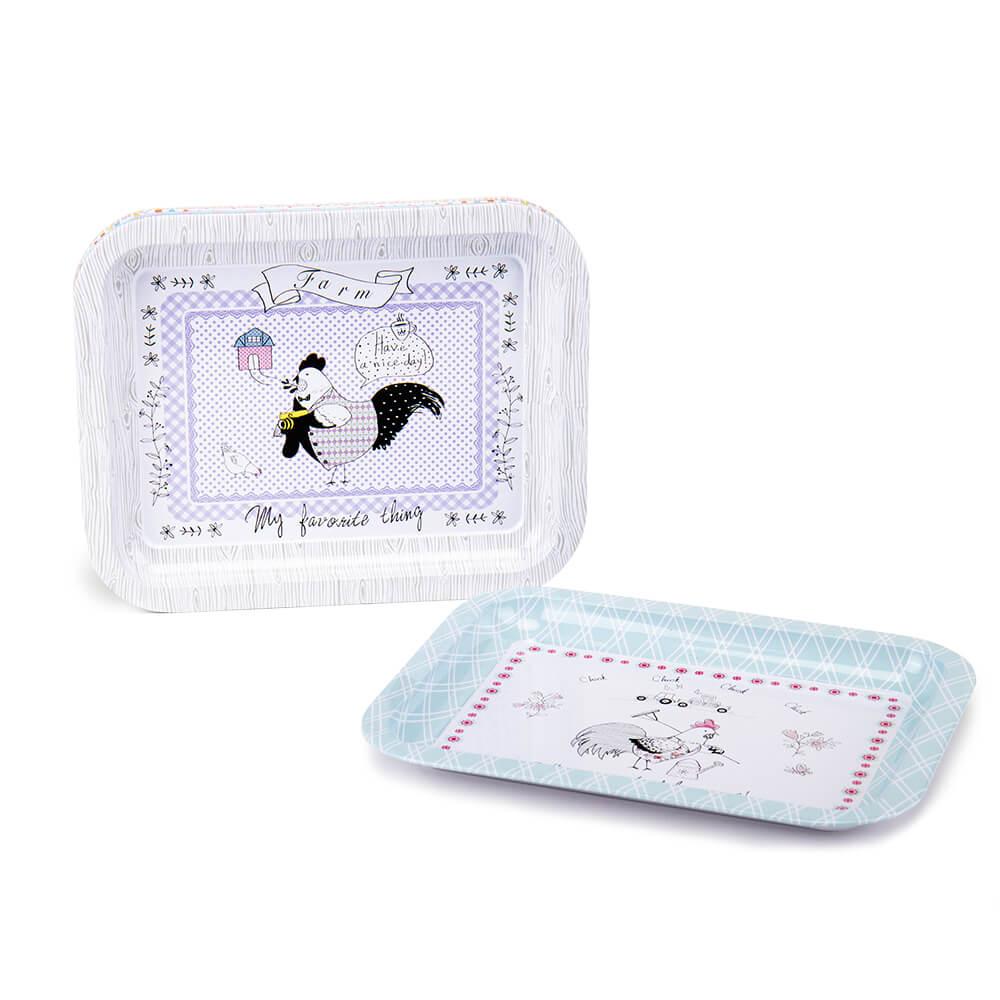 Набір великодніх підносів Elisey Півень та курка металевий 6 шт. 20,5 см Різнокольоровий (132-81-8909-011) - фото 2 Набір великодніх підносів Elisey Півень та курка металевий 6 шт. 20,5 см Різнокольоровий (132-81-8909-011) - фото 2