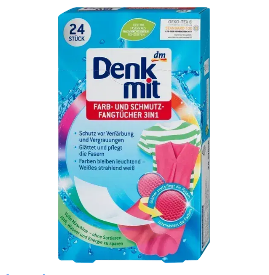 Салфетки для защиты цвета и поглощения грязи во время стирки 3в1 Denkmit 24 шт. (25932025)