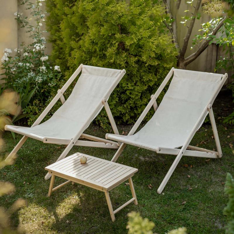 Шезлонг Woodman LiLy з масиву дерева бук Натуральний/Кремовий (53231) - фото 3 Шезлонг Woodman LiLy з масиву дерева бук Натуральний/Кремовий (53231) - фото 3