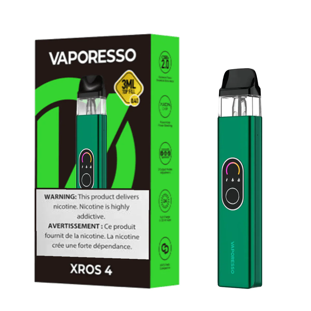 Электронная сигарета Vaporesso Xros 4 с картриджем без жидкости Green (19036146) - фото 2