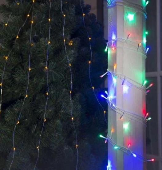 Гирлянда-шнурок уличная GooD 200LED на белом кабеле 20 м Разноцветный (000045939)