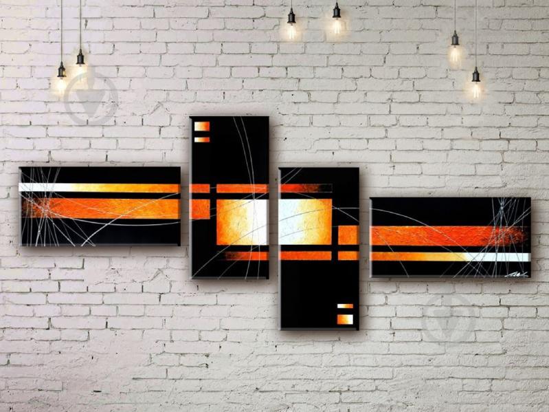 Модульная картина акрилом абстракция ArtStar MKM17_4_061 размер 65 х 170 см