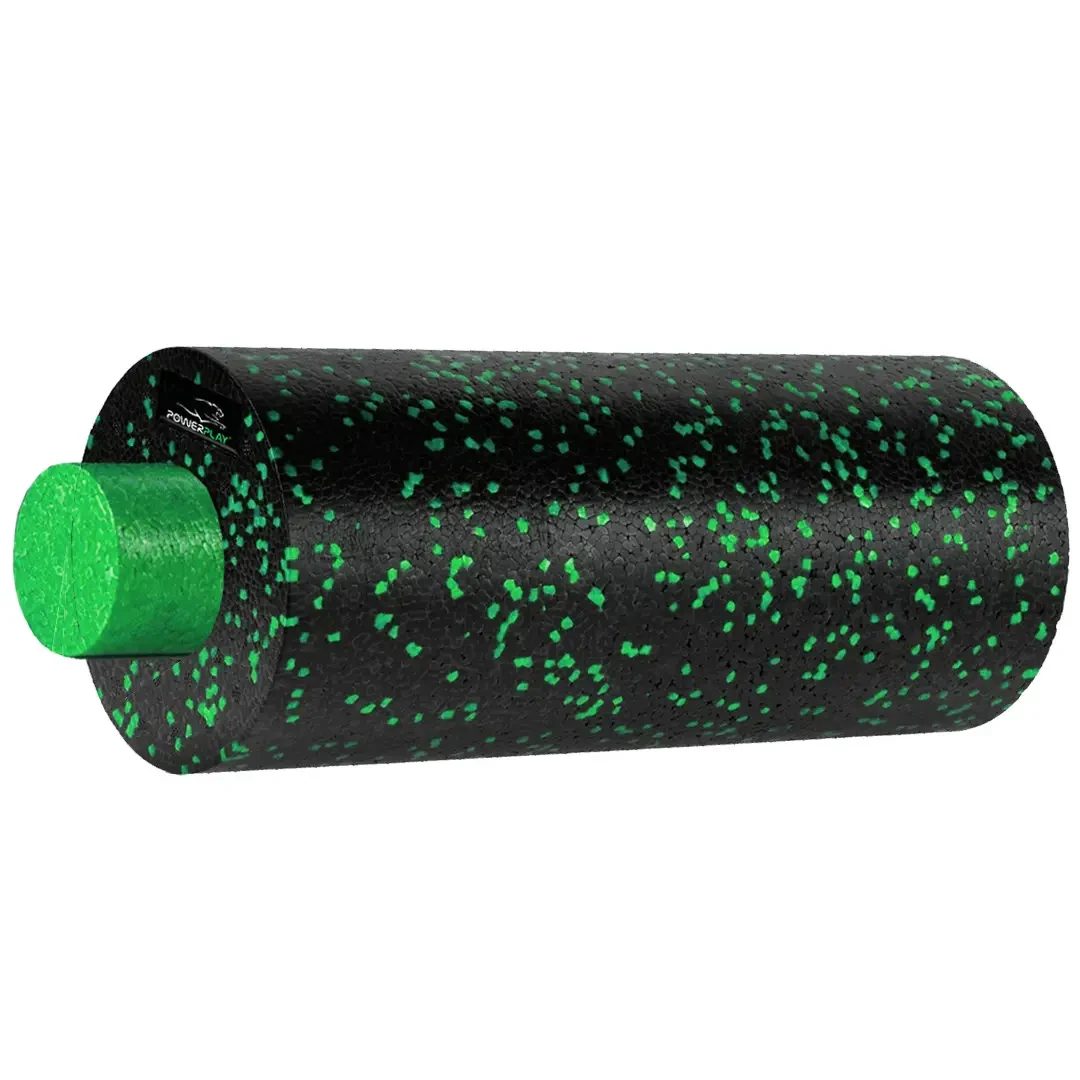 Ролик масажний гладкий PowerPlay PP-4348 2в1 EPP Foam Roller Черный/Зеленый 33x14 см - фото 2