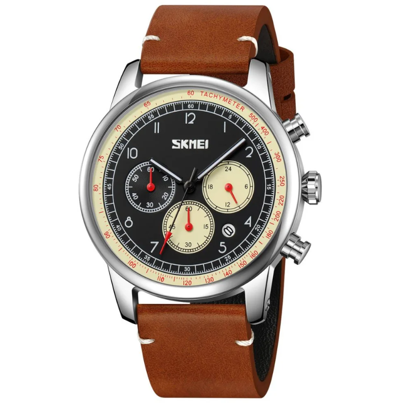 Наручний годинник Skmei 9318BEBN Beige/Brown (2662092883)