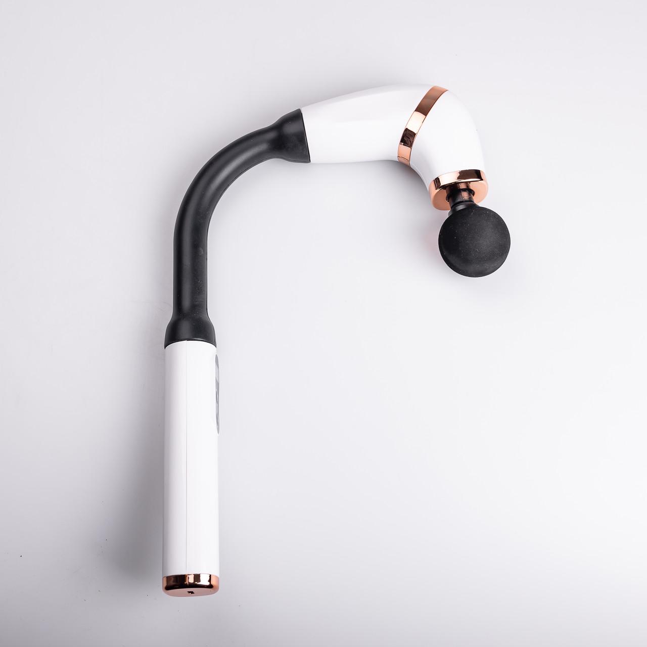 Массажер перкуссионный ручной аккумуляторный 17 Вт зарядка от USB до 3200 об/мин Белый (7214) - фото 2 Массажер перкуссионный ручной аккумуляторный 17 Вт зарядка от USB до 3200 об/мин Белый (7214) - фото 2