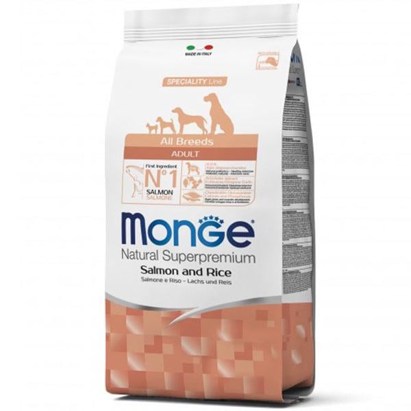 Корм для собак сухой Monge Dog All Breeds лосось с рисом 15 кг (000025634)