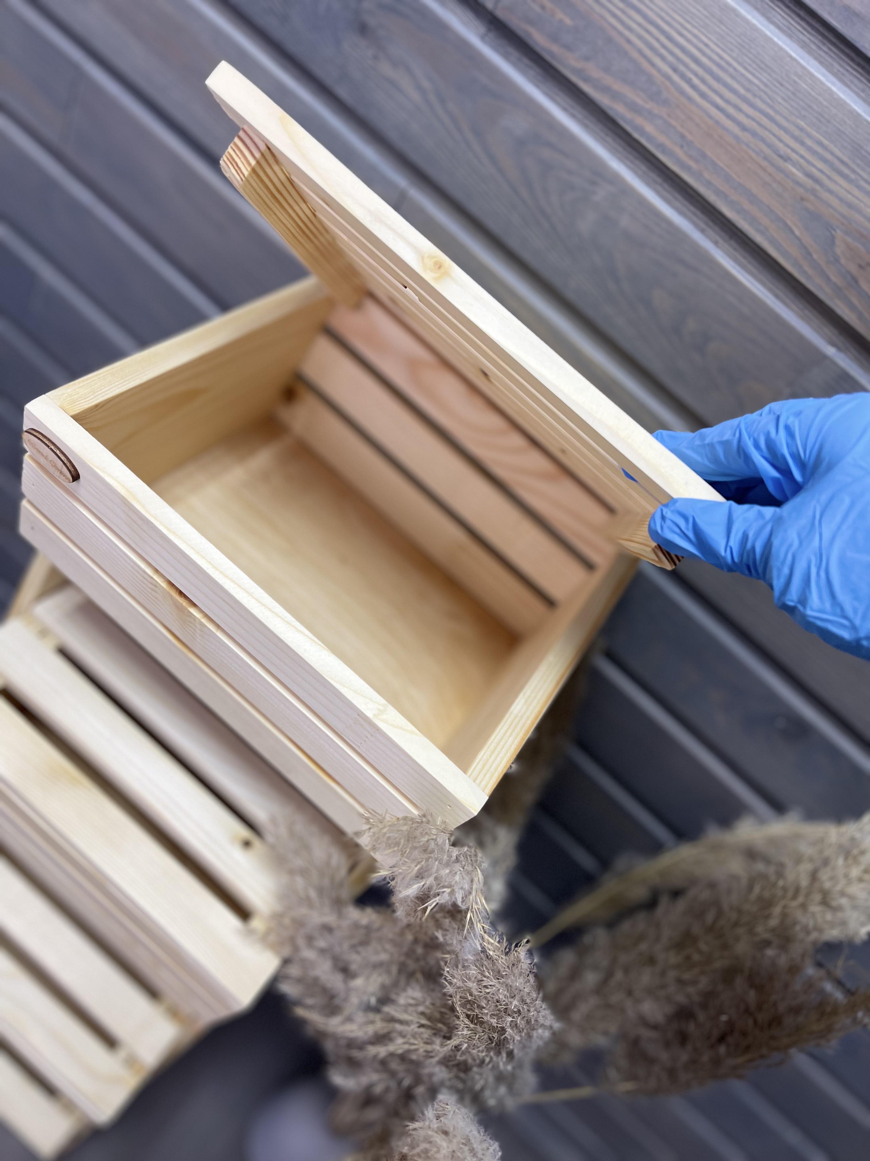 Ящик-фруктовница деревянный эко с крышками 4 яруса (232) - фото 3 Ящик-фруктовница деревянный эко с крышками 4 яруса (232) - фото 3