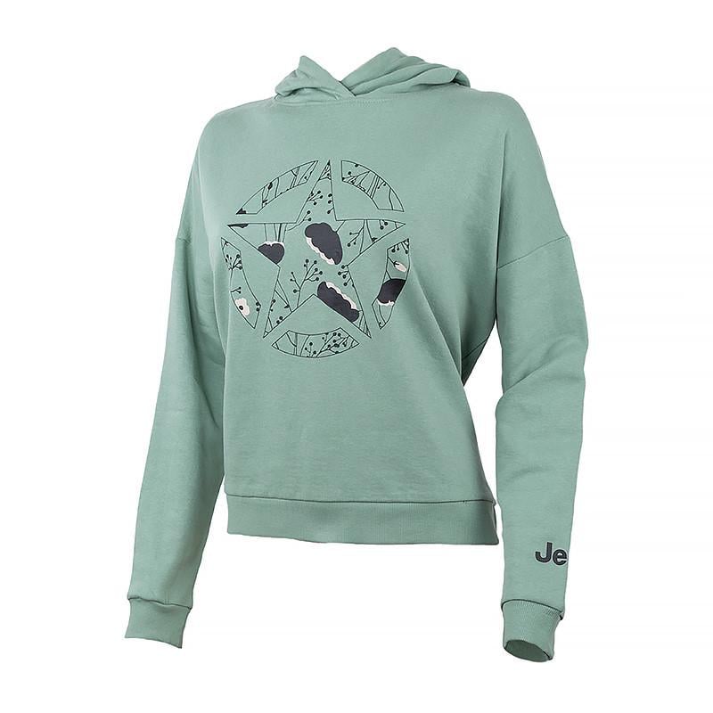 Худи женское JEEP HOODED CROPPED SWEATSHIRT STAR Botanical Print XL Хаки (O102607-E854 XL)
