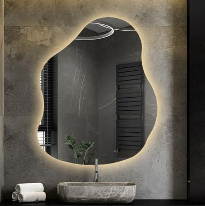 Дизайнерское зеркало-капля с задней фоновой подсветкой Bronx 67x50 см