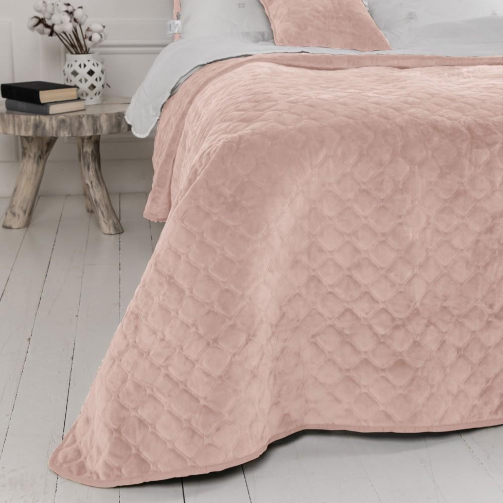 Покрывало двуспальное ТЭП Velour Ромб 4-00516-22421 180х240 см Пудровый (6-1-4505881)