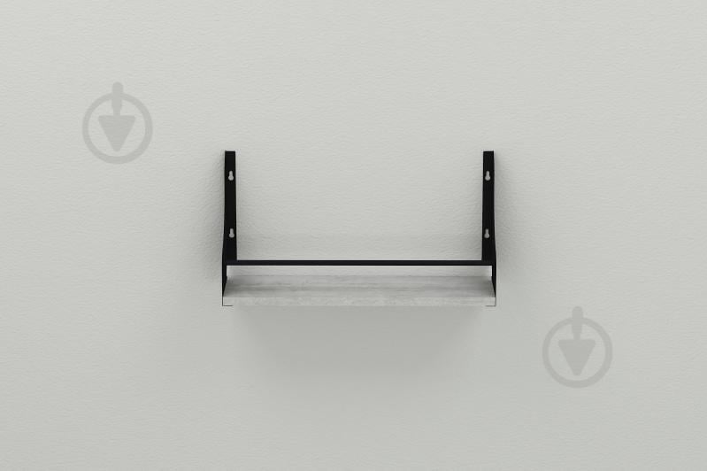 Полка настенная Ferrum-decor Изи 260x600x150 металл Черный ДСП Урбан Лайт 16 мм (IZI0028)