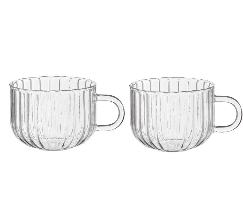 Набор чашек Ardesto Iceberg A 400 мл 2 шт. Прозрачный (AR2640GG)