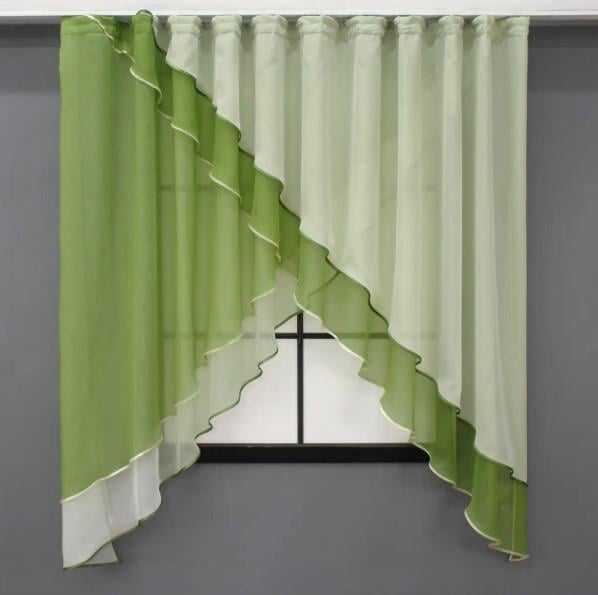 Занавеска кухонная 280х170 см Оливковый/Бежевый (00к 59-940) Занавеска кухонная 280х170 см Оливковый/Бежевый (00к 59-940)