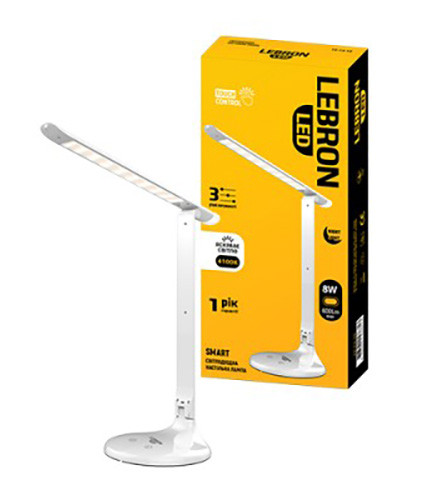 ᐉ Лампа настольная LED Lebron L-TL-L 8W Белый • Купить в е,  .