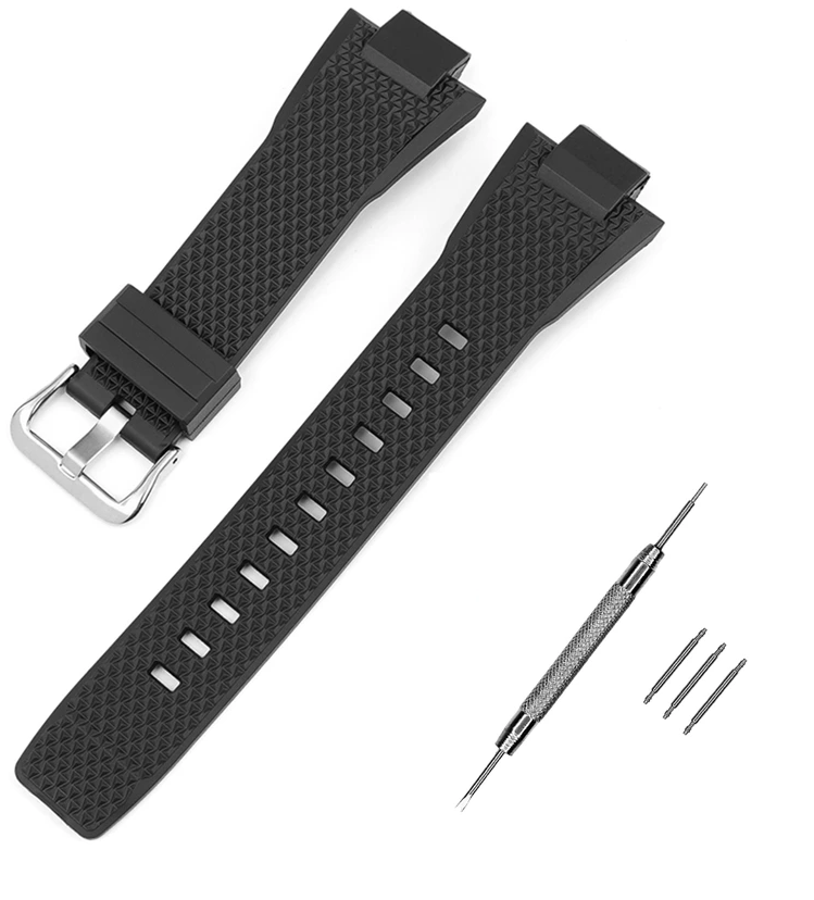 Ремінець для Casio G-Shock GST-B400 Black SI (4018)