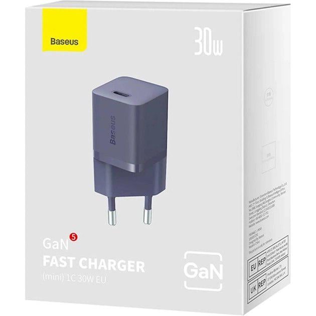 Зарядное устройство BASEUS GaN5 Fast Charger Mini 1C 30W Purple (CCGN070705) - фото 7